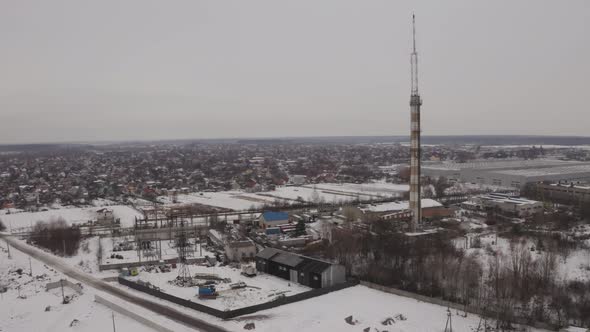 Industrial Power Plant Outside The City alt