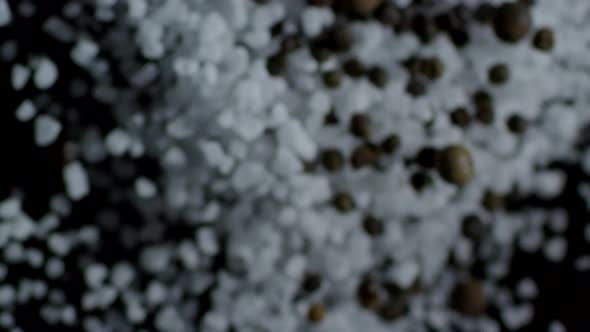 Salt and Pepper on Black Background alt