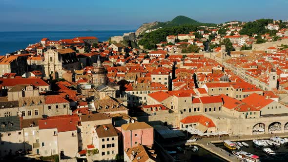 Town With Sea Views On Mountainous Landscape