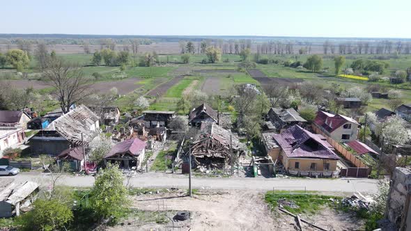 Destroyed Residential Building in Borodyanka Kyiv Region Ukraine alt