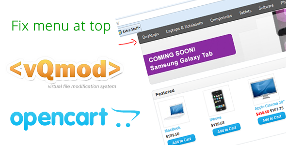 Opencart fix menu - CodeCanyon 5291206