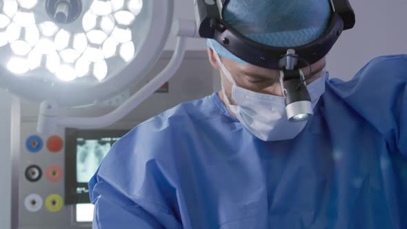 Medical professionals working at a hospital alt