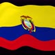 Ecuador Waving Flag Animated Black Background - VideoHive Item for Sale