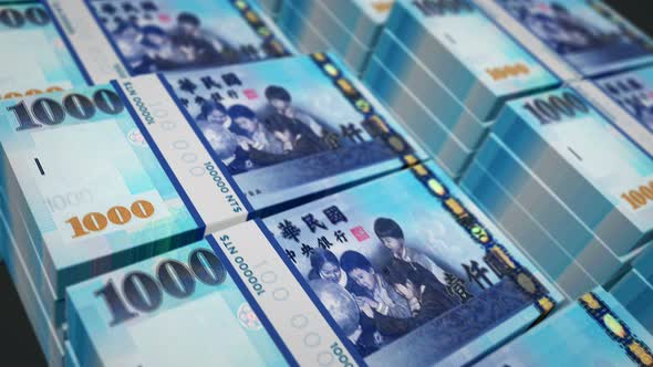 Taiwan Dollar money banknotes pack seamless loop alt
