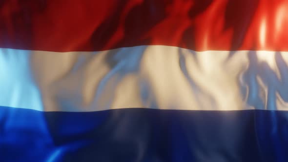 Netherlands Flag with Edge Bump