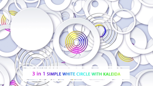 Simple White Circle With Kaleida