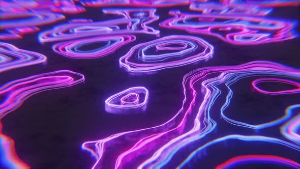 Looping Neon Waves