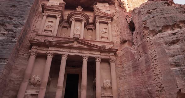 The Treasury in Petra, one of Jordan's most-visited tourist attractions. alt