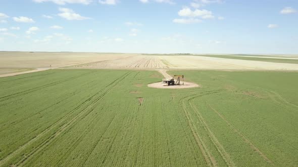 Aerial view of farmlands on Eastern Plains in the Spring. alt