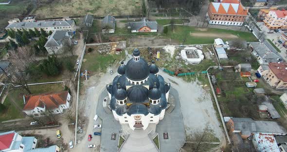 Aerial view of the orthodox church