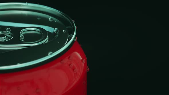 Red Jar with Soda in Drops