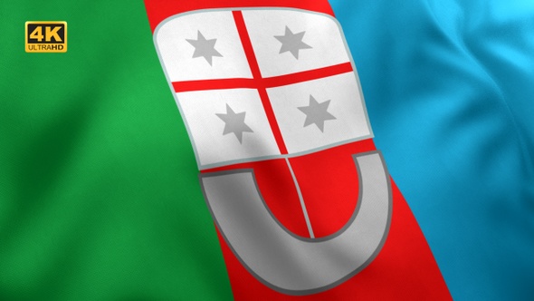Liguria Flag (Italy) - 4K alt