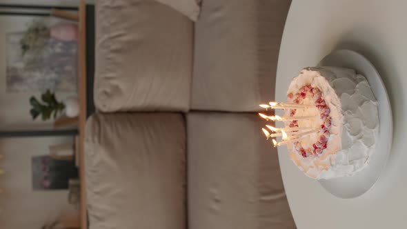 Birthday Cake With Burning Candles alt