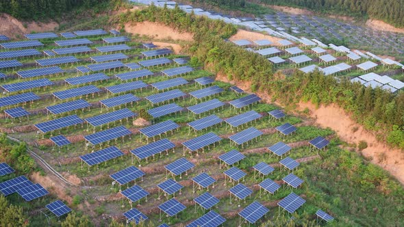 Solar power station in montain alt
