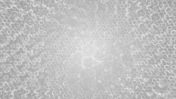 Hexagons Hi-Tech White Background