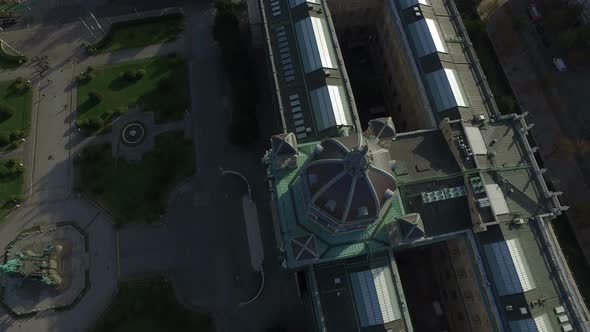 Aerial of Museum of Fine Arts and Museumsquartier alt