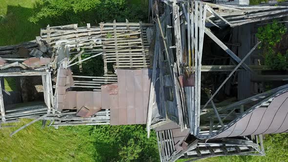 Abandoned Wooden Church From Above 4