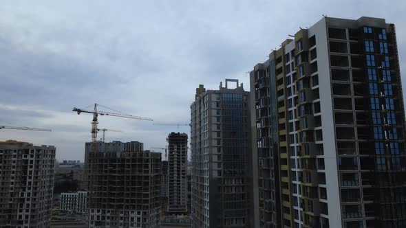 Construction site for a new city block.