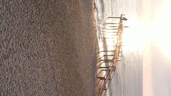 Vertical Video Beach at the Seaside Resort Town alt