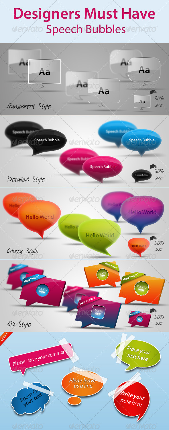 Designers Must Have Speech Bubbles - Miscellaneous Web Elements