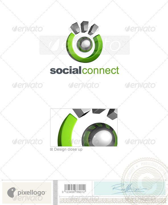 Social Media Logo 3D-740 - 3d Abstract