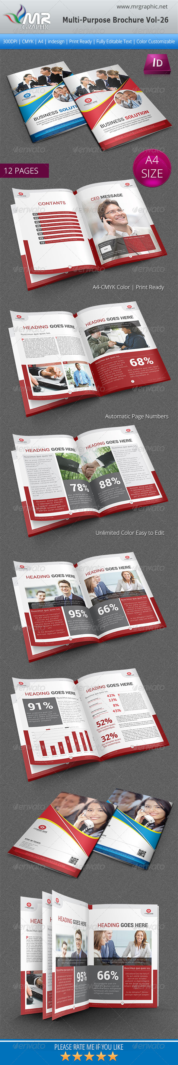 Multipurpose Business Brochure Template Vol-26 - Corporate Brochures