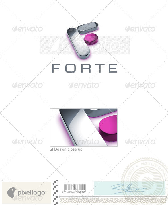 Letter F Logo 3D-755 - Letters Logo Templates
