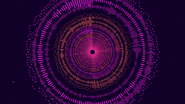 Colorful Circle Tunnel Sound Wave Background alt