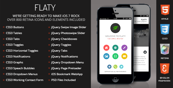 Flaty Mobile - ThemeForest 5298249