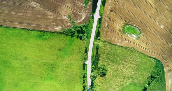  Fly Over Empty Country Road alt