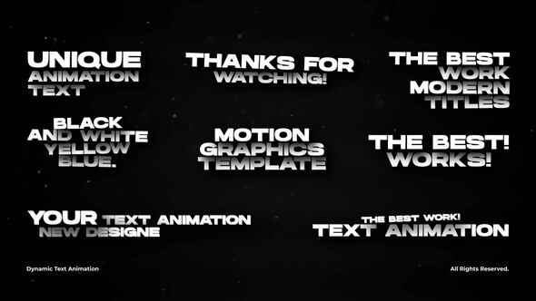 Dynamic Text Animation | After Effects Titles template preview