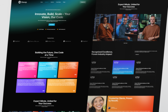 Devop - App Development and Software House Elementor Template Kit for Tech Companies