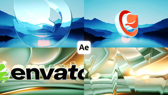 Glass Logo Reveal Logo Stings template preview