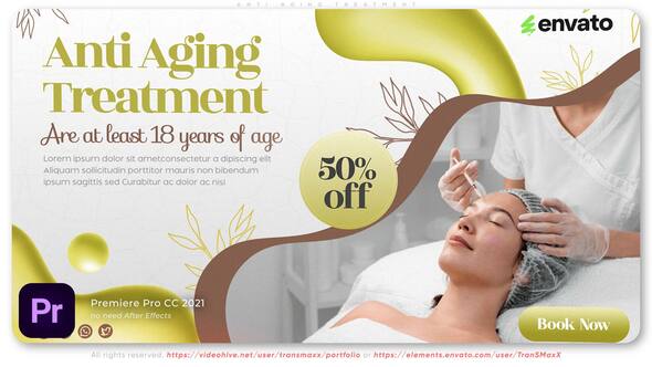 Anti Aging Treatment Premiere Pro template preview