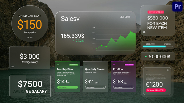 Money counter pack | MOGRT Premiere Pro template preview