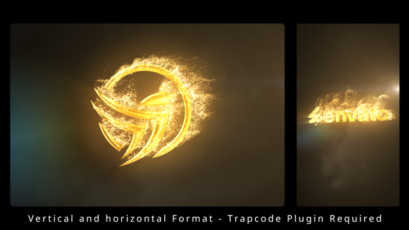 Golden Particles Logo Reveal Logo Stings template preview