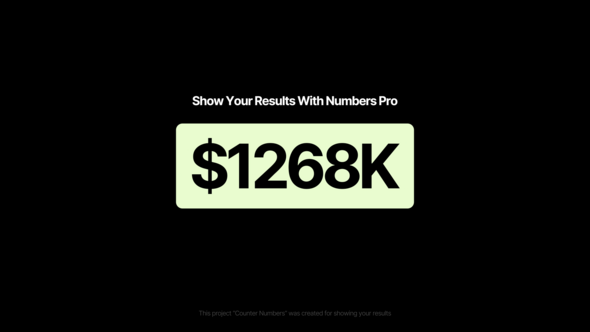 Numbers Pro Titles template preview