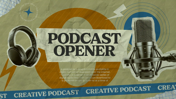 Podcast Opener Collage Style Openers template preview