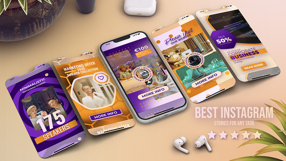 E-learning Vertical Promo Online Eduacation Video Displays template preview