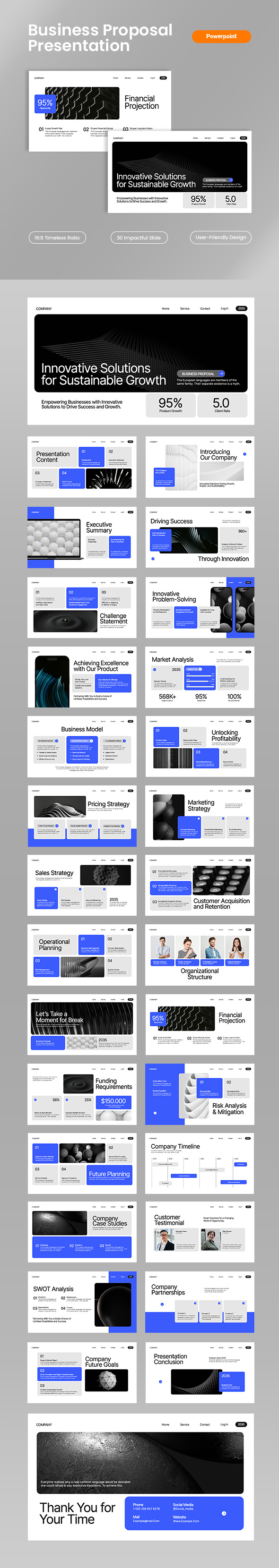 White Blue Modern Business Proposal Presentation