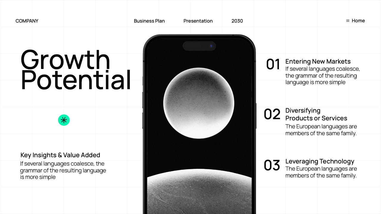 Black White Tosca Modern Business Plan Presentation, Presentation Templates