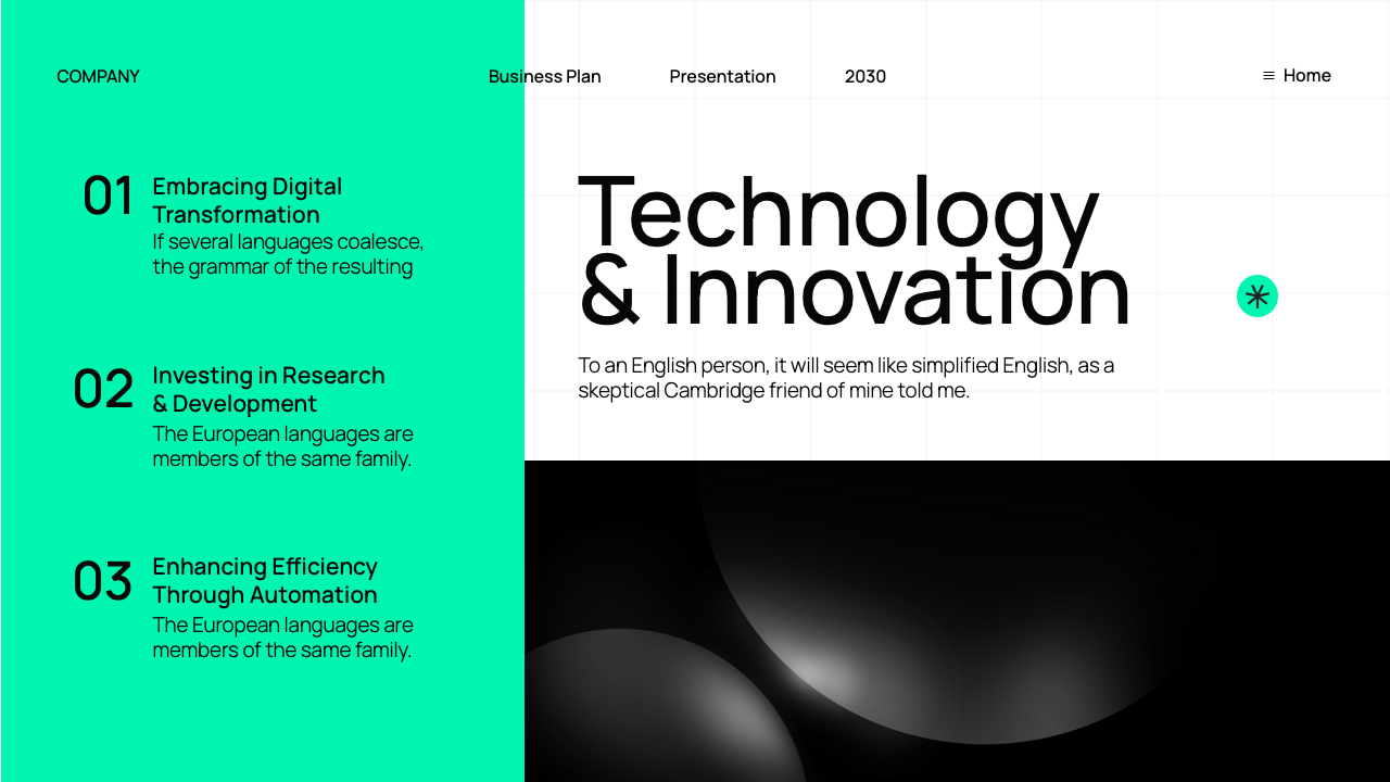 Black White Tosca Modern Business Plan Presentation, Presentation Templates