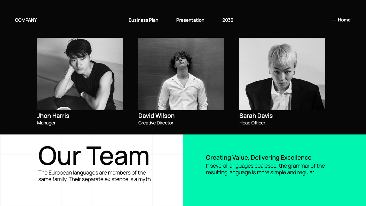 Black White Tosca Modern Business Plan Presentation, Presentation Templates