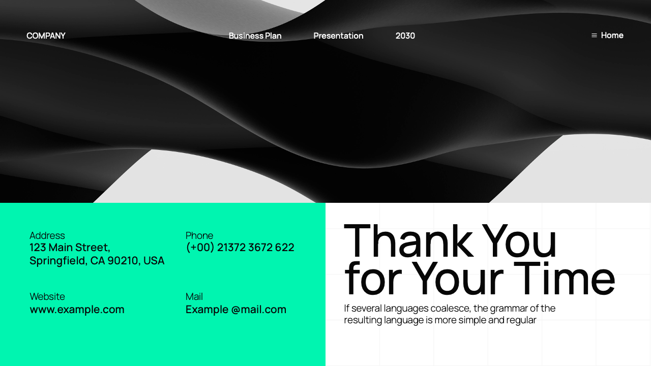 Black White Tosca Modern Business Plan Presentation, Presentation Templates