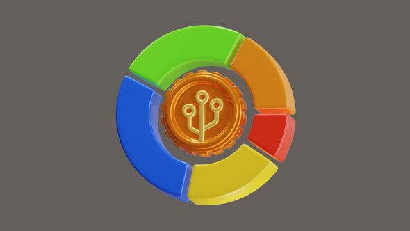 3D Animation of Tokenomic Refers to Crypto tokens alt