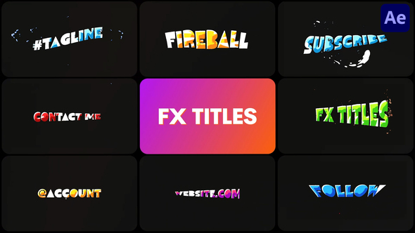 Colorful Flash FX Titles | After Effects Titles template preview