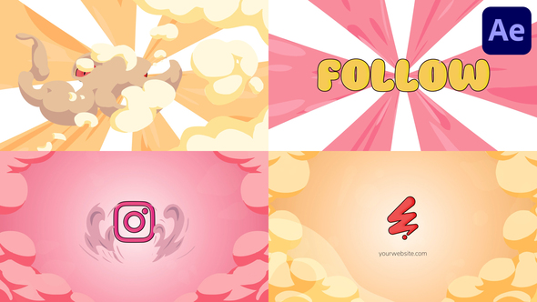 Smoke Anime Clouds Logo | After Effects Logo Stings template preview