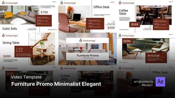 Funiture Promo - Minimalist Elegant After Effects Project Files Openers template preview