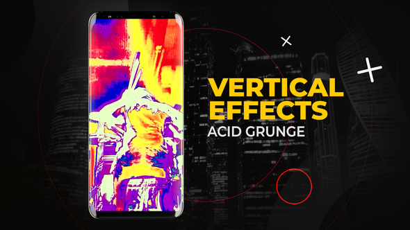 Vertical Acid Grunge Effects | After Effects Elements template preview