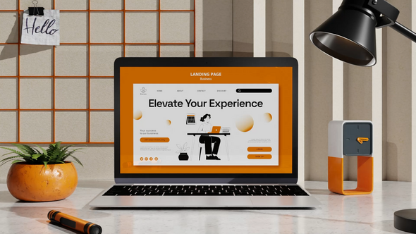 Laptop Office Desk Mockup Product Promo template preview